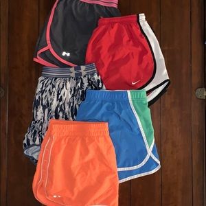 Lot of 5 running shorts